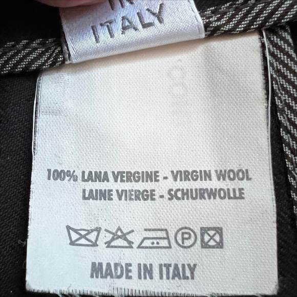 GUNEX Italian Wool Trousers with High Pleated Waist and Straight Leg 28 Waist - Picture 9 of 9